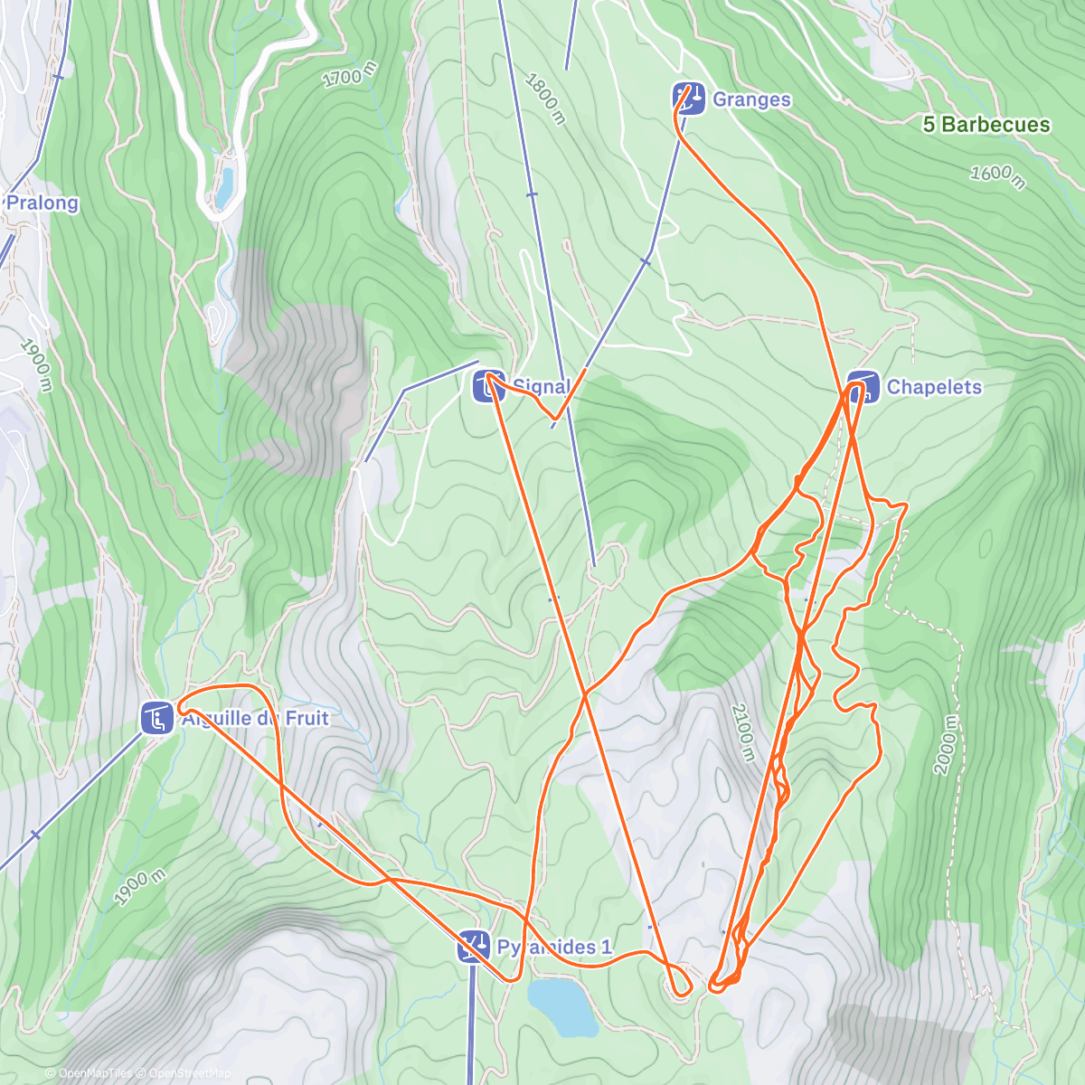 Map of the activity, Le ski de rando il a changé