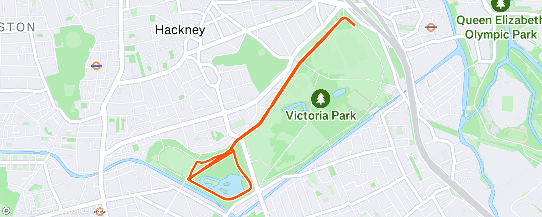 Map of the activity, Evening Run