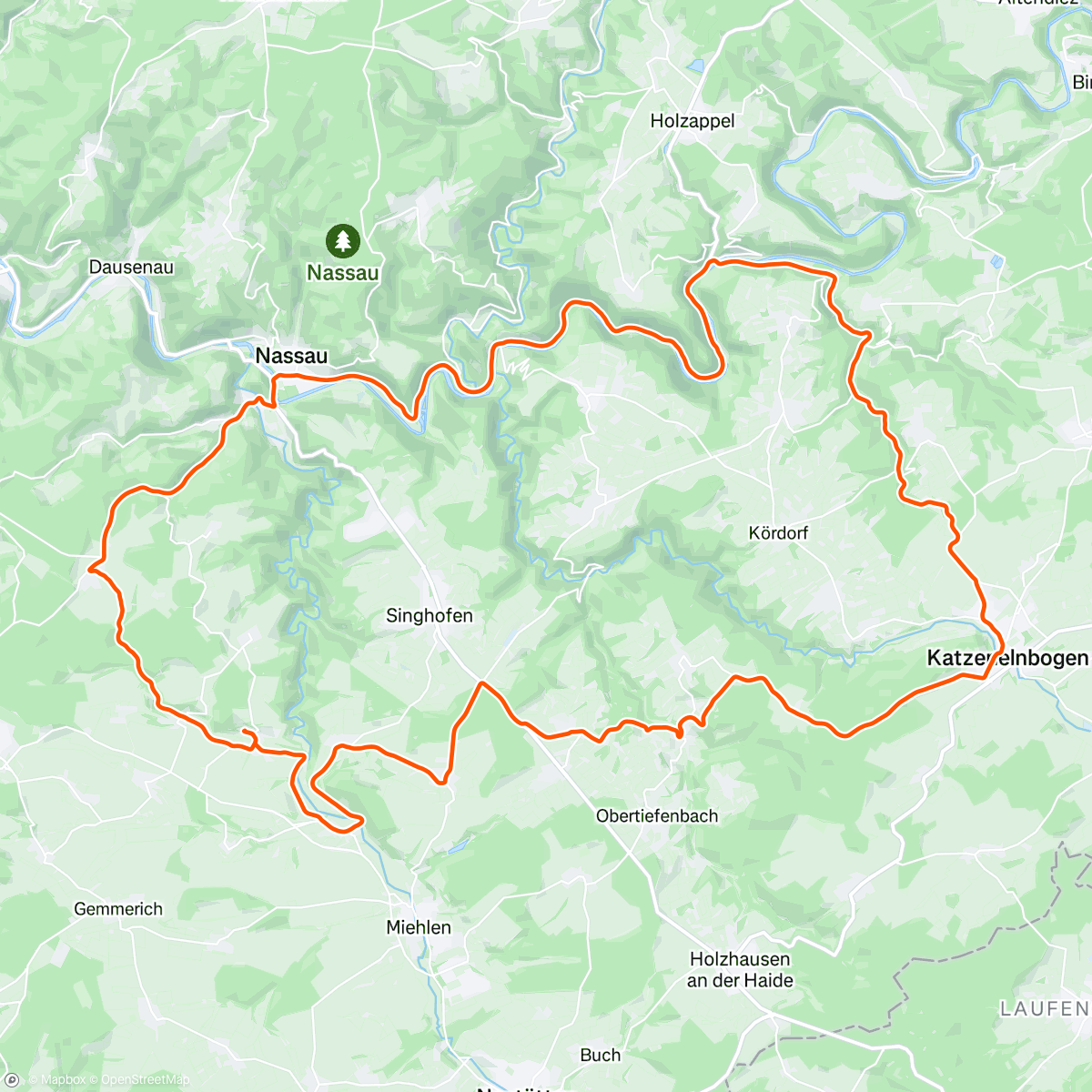 Map of the activity, RSV Oranien Nassau Dienstagsrunde