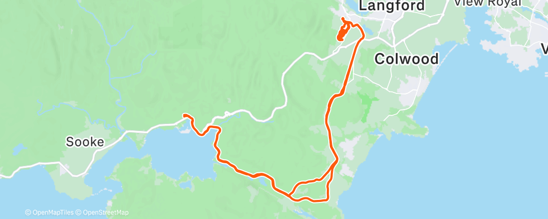 Map of the activity, Morning Ride