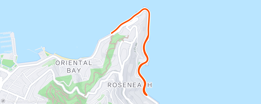 Map of the activity, Afternoon Run