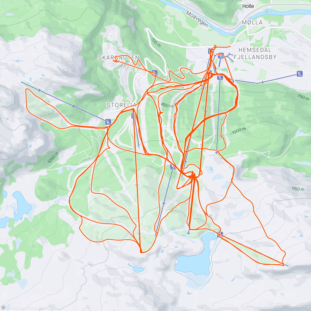 Mapa de la actividad, Afternoon Alpine Ski