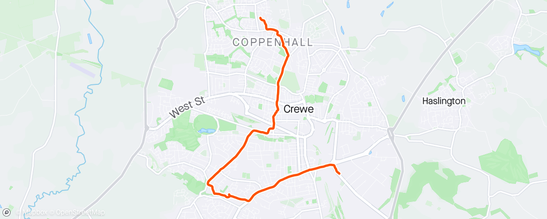Carte de l'activité Crewe