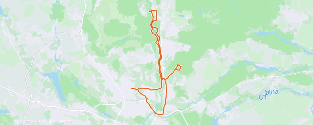 Map of the activity, Afternoon Gravel Ride