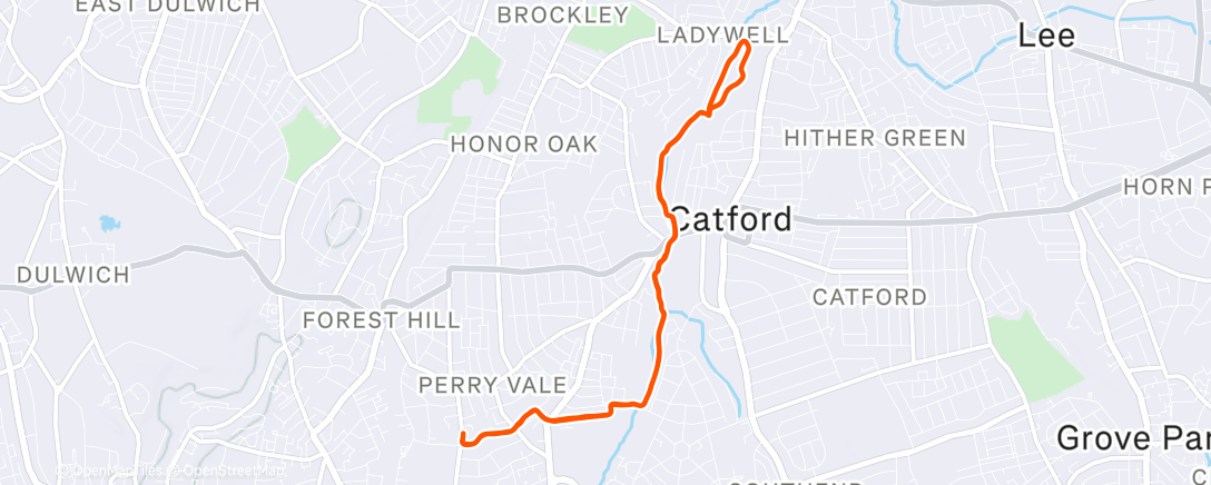 Карта физической активности (Evening Run)