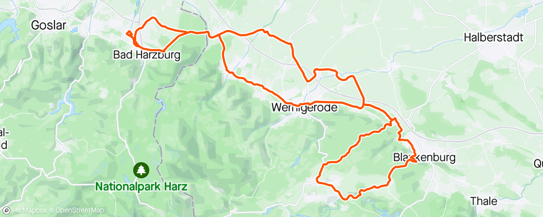 Map of the activity, Rad fahren