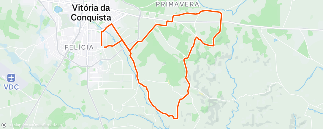 Map of the activity, Pedalada matinal