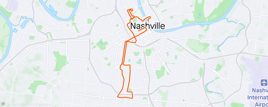 Carte de l'activité Nashville RnR half Marathon 2024