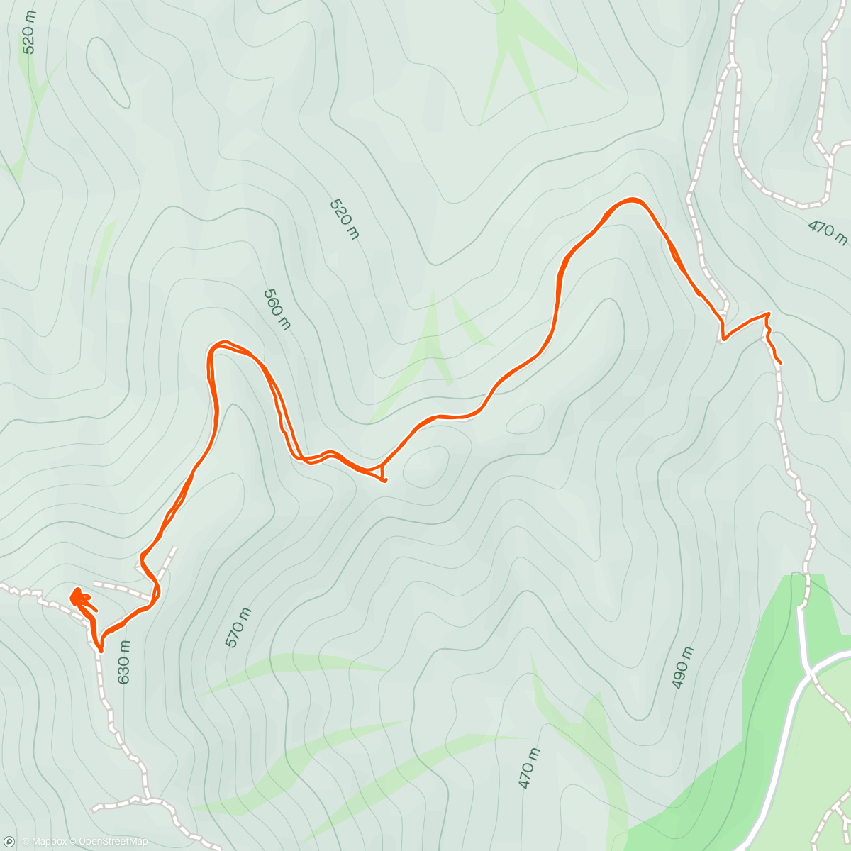 Map of the activity, North mountain sunset with MJ