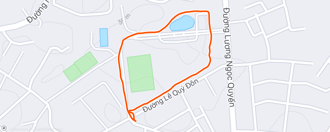 Map of the activity, Evening Run