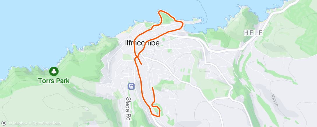 Map of the activity, Little dog jog down to the harbour. Lovely fresh morning out 😎