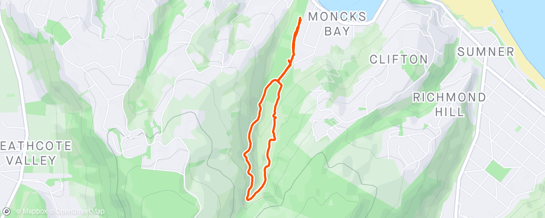 Map of the activity, Cave walk/run