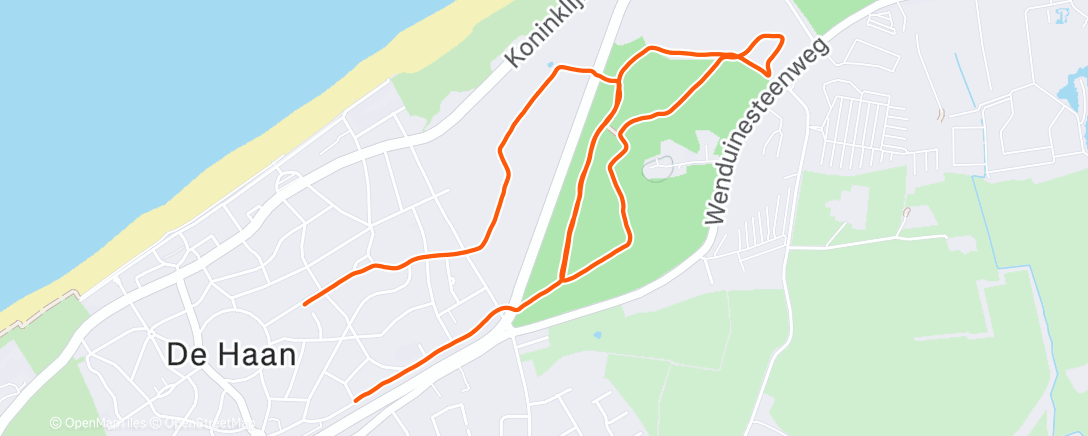 Map of the activity, Nooit sporten, maar dan wel 8km gaan lopen omdat het kerstmis is. 🤨😝