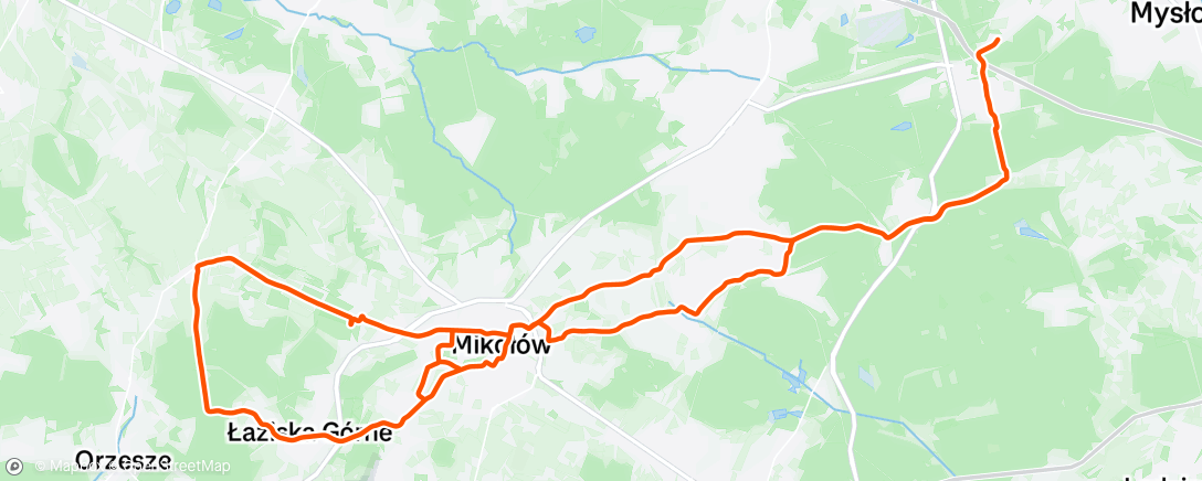 Map of the activity, Afternoon Ride
