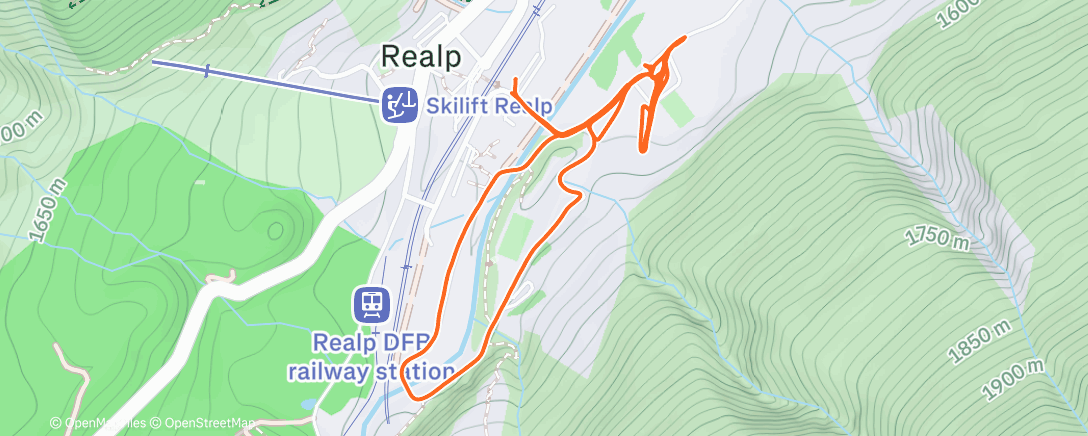 Map of the activity, Morning Nordic Ski