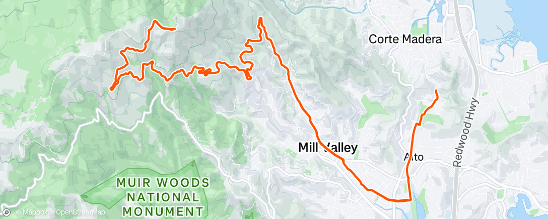 Map of the activity, Muddy Tam