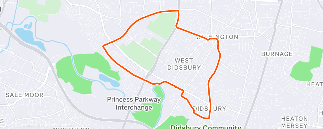 Карта физической активности (Club Run: 9:30mm Long)