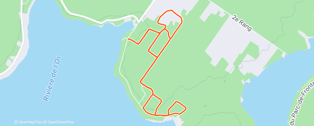 Map of the activity, Ski de fond avec chariot
