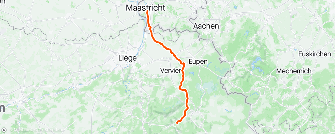 Map of the activity, Gezamenlijke etappe naar Stavelo