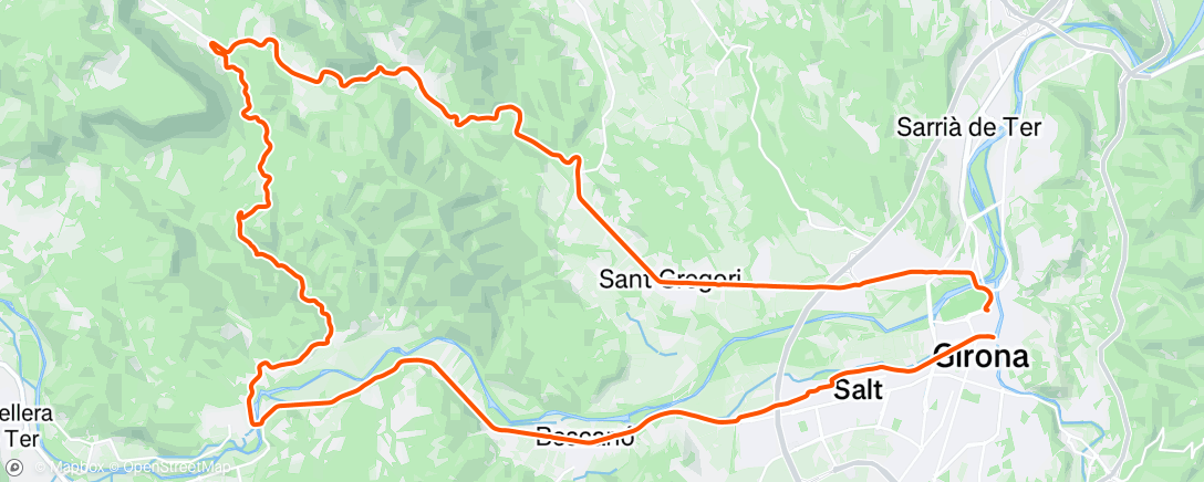 Map of the activity, Afternoon Ride