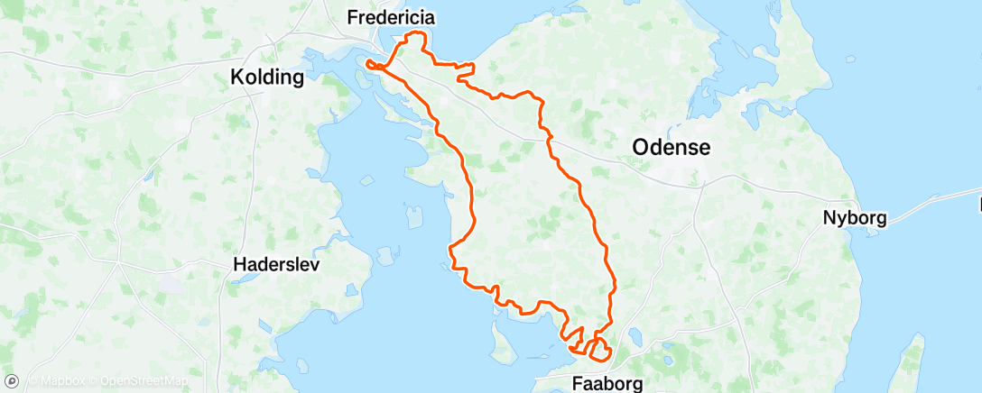 Map of the activity, Lunch Ride