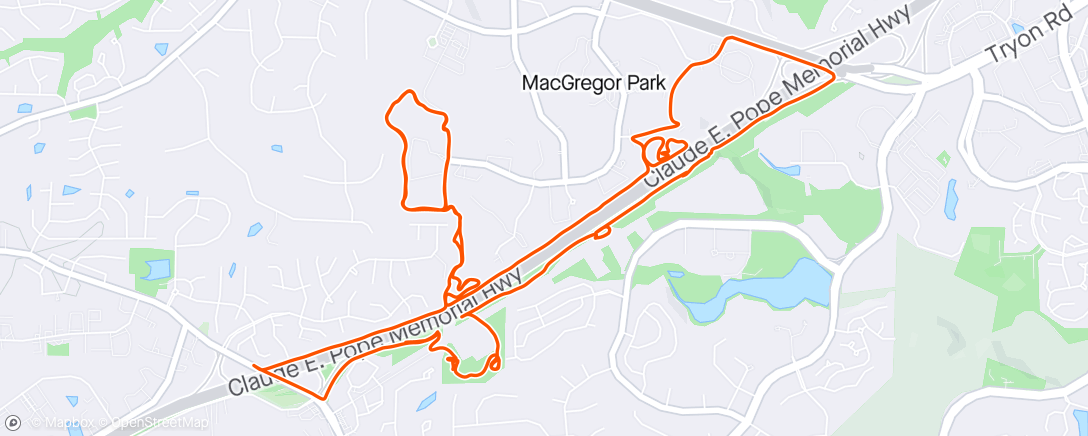 Map of the activity, Regency Ride