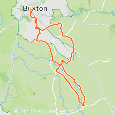 hartington for lunch via Pilsbury castle | 42.7 km Trail Running Route ...