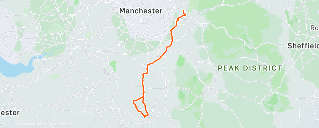 Map of the activity, Afternoon Ride