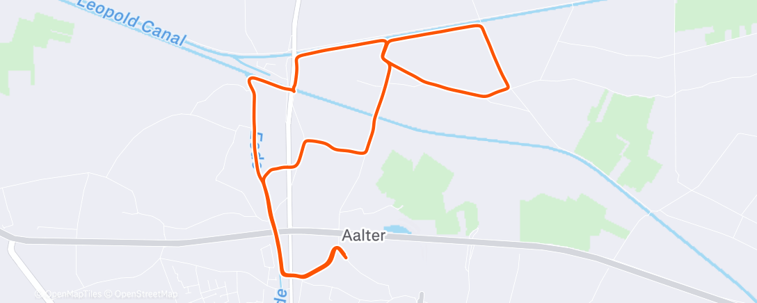 Map of the activity, Afternoon Run