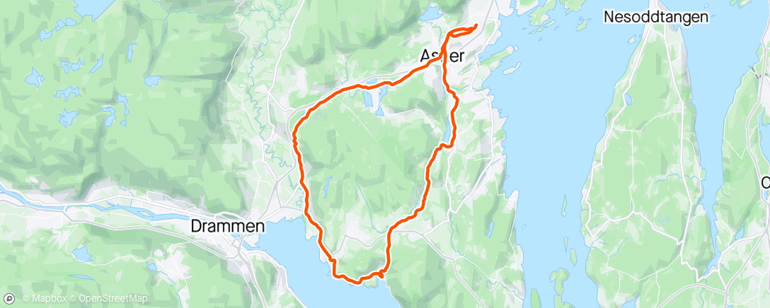 Map of the activity, Lierkroa  - Hyggen
94.8