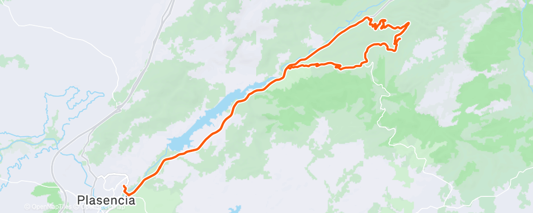 Map of the activity, Vuelta ciclista a la hora del almuerzo
