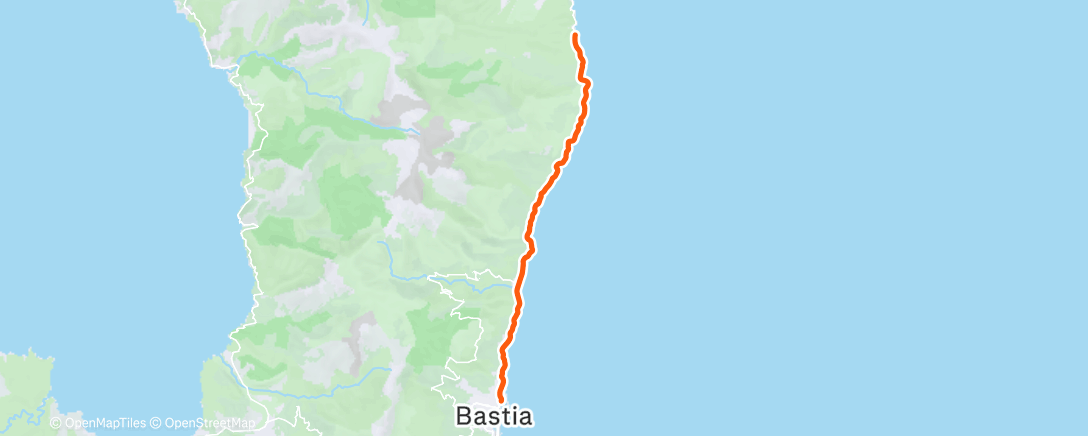 Map of the activity, Sortie vélo le matin