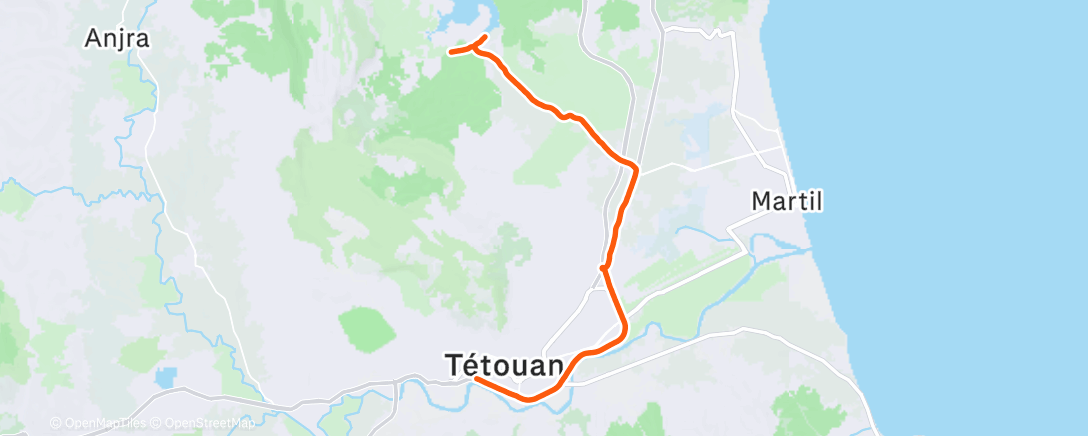 Map of the activity, Afternoon Mountain Bike Ride