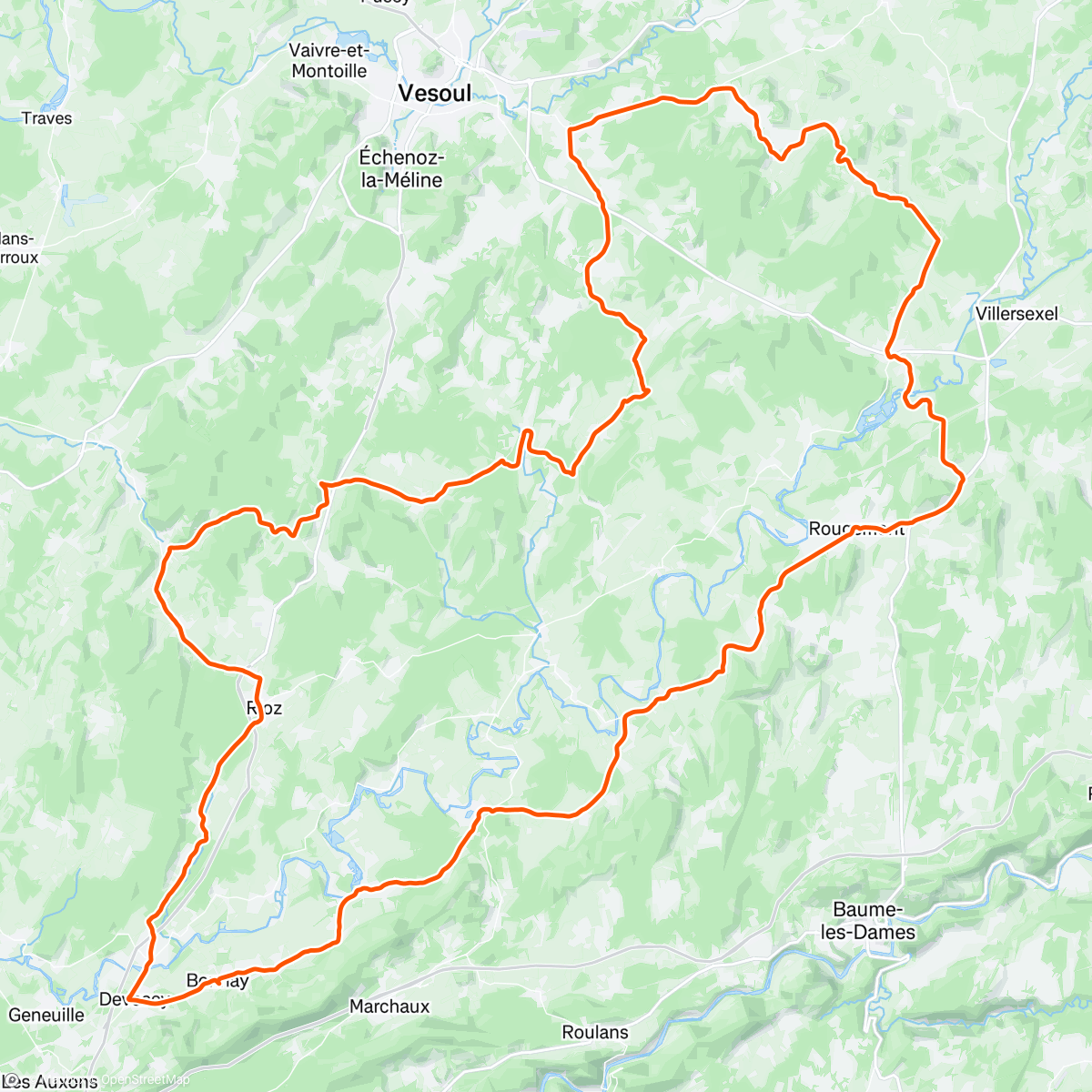 Map of the activity, Soleil ☀️ plaisir 💛