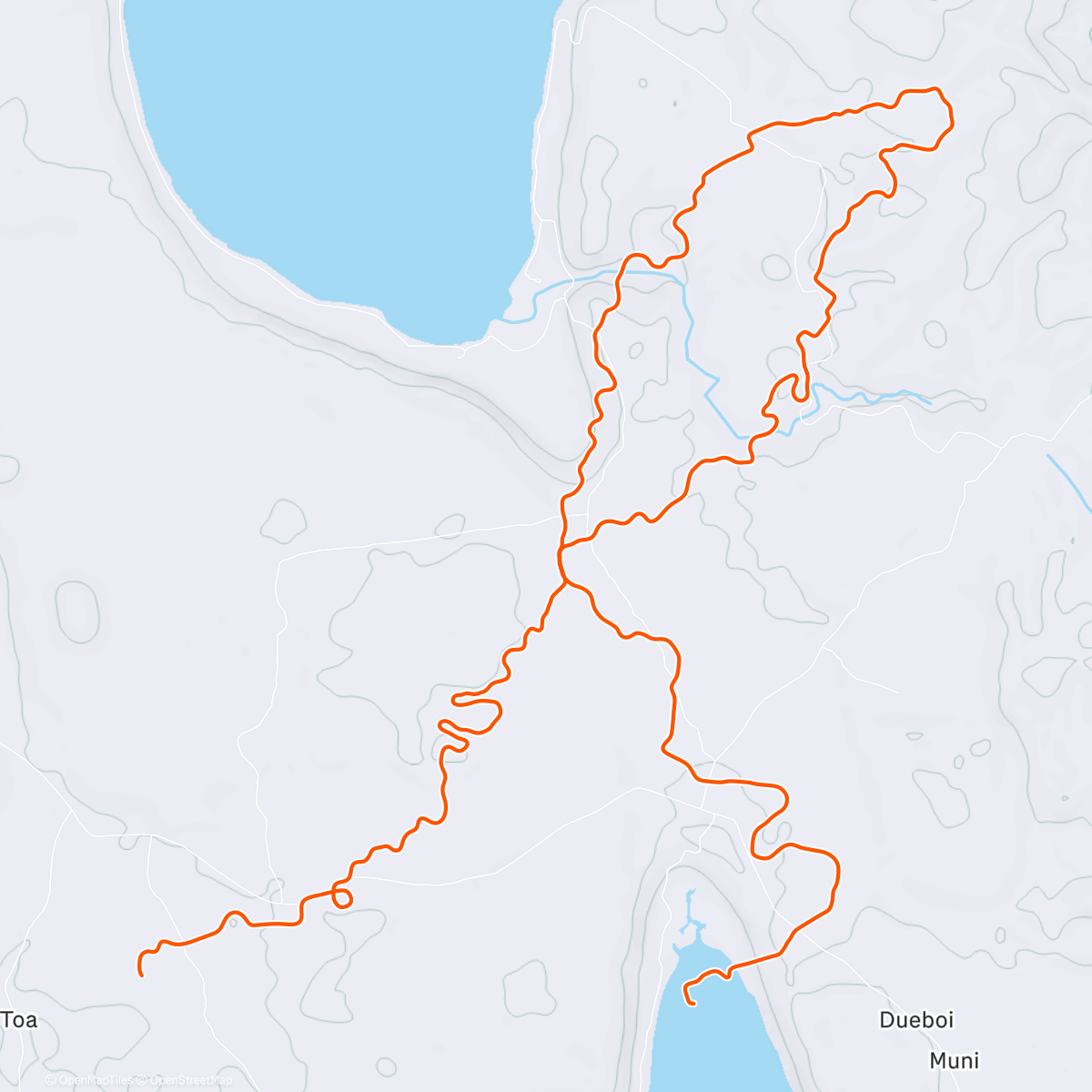 Map of the activity, Zwift - Group Ride: Stanga Sunday Endurance (C) on Makuri Pretzel in Makuri Islands