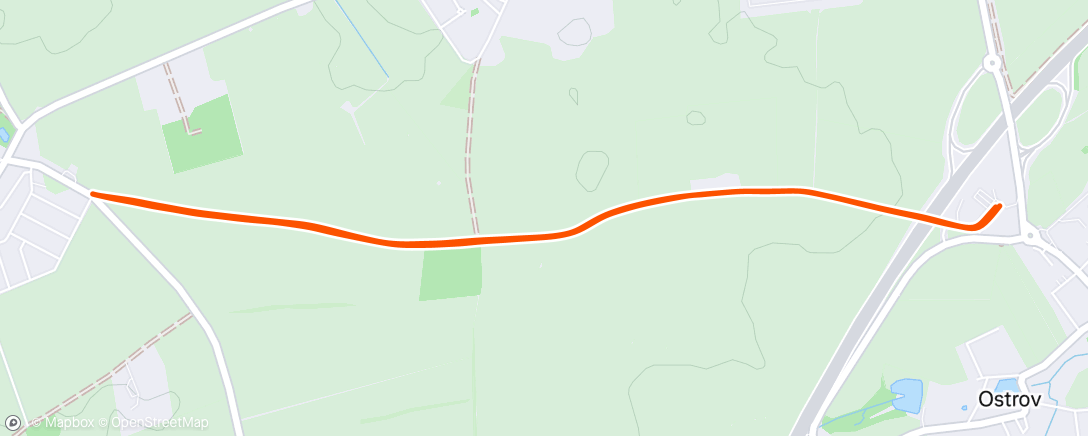 Map of the activity, Afternoon Run