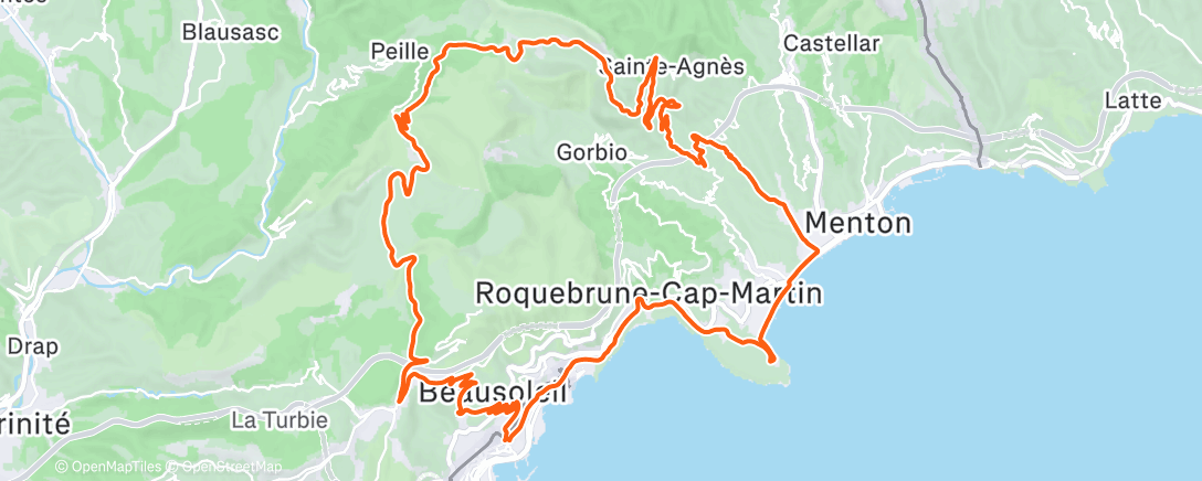 Map of the activity, Morning Ride