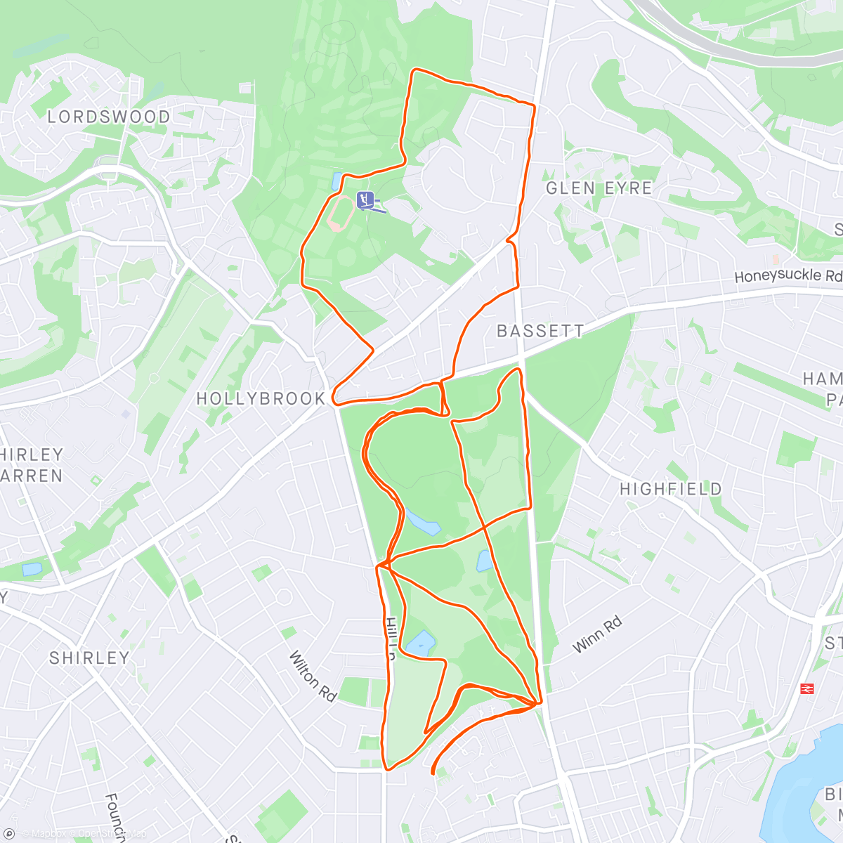 Mapa de la actividad (Sunday Evening Run)
