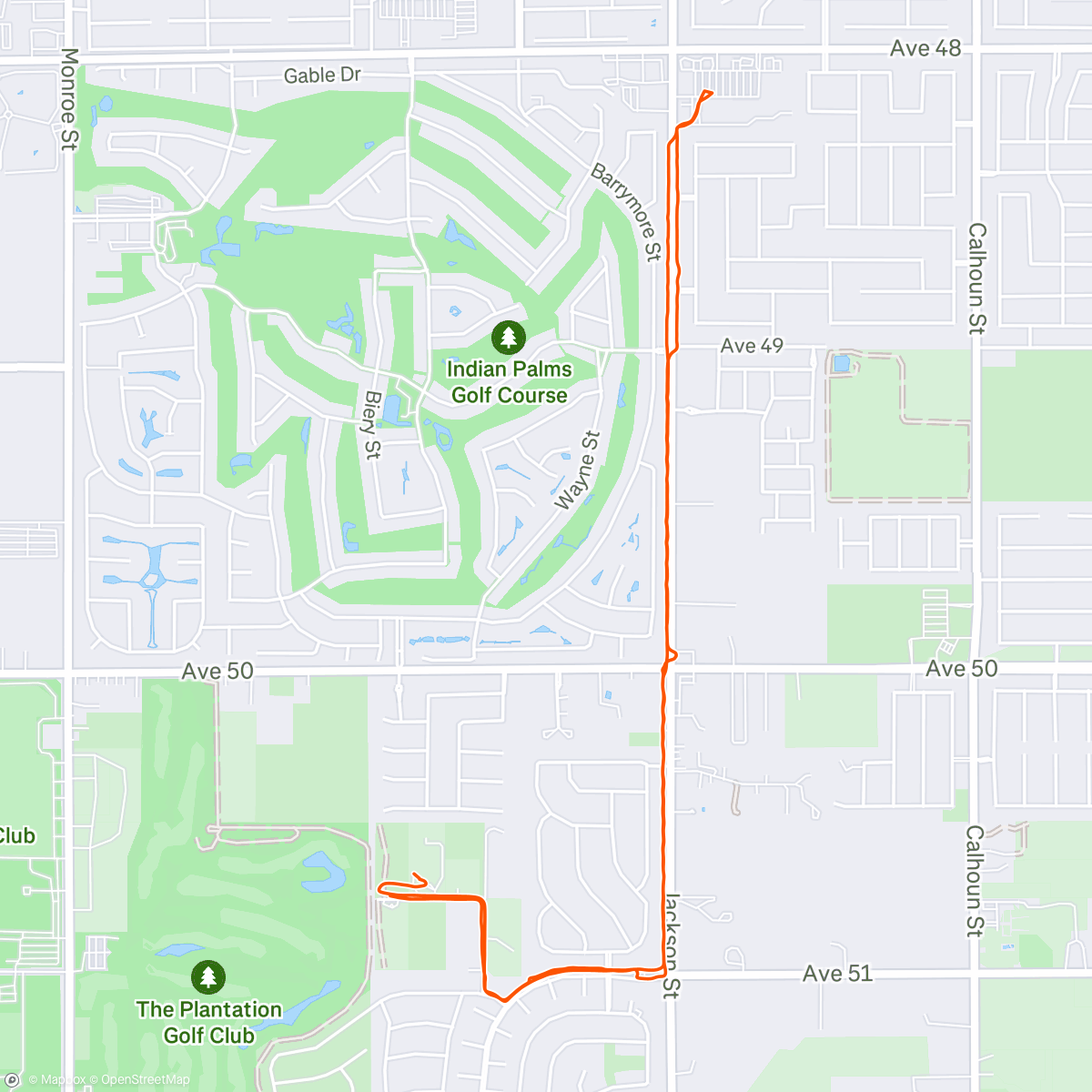 Map of the activity, Morning Run