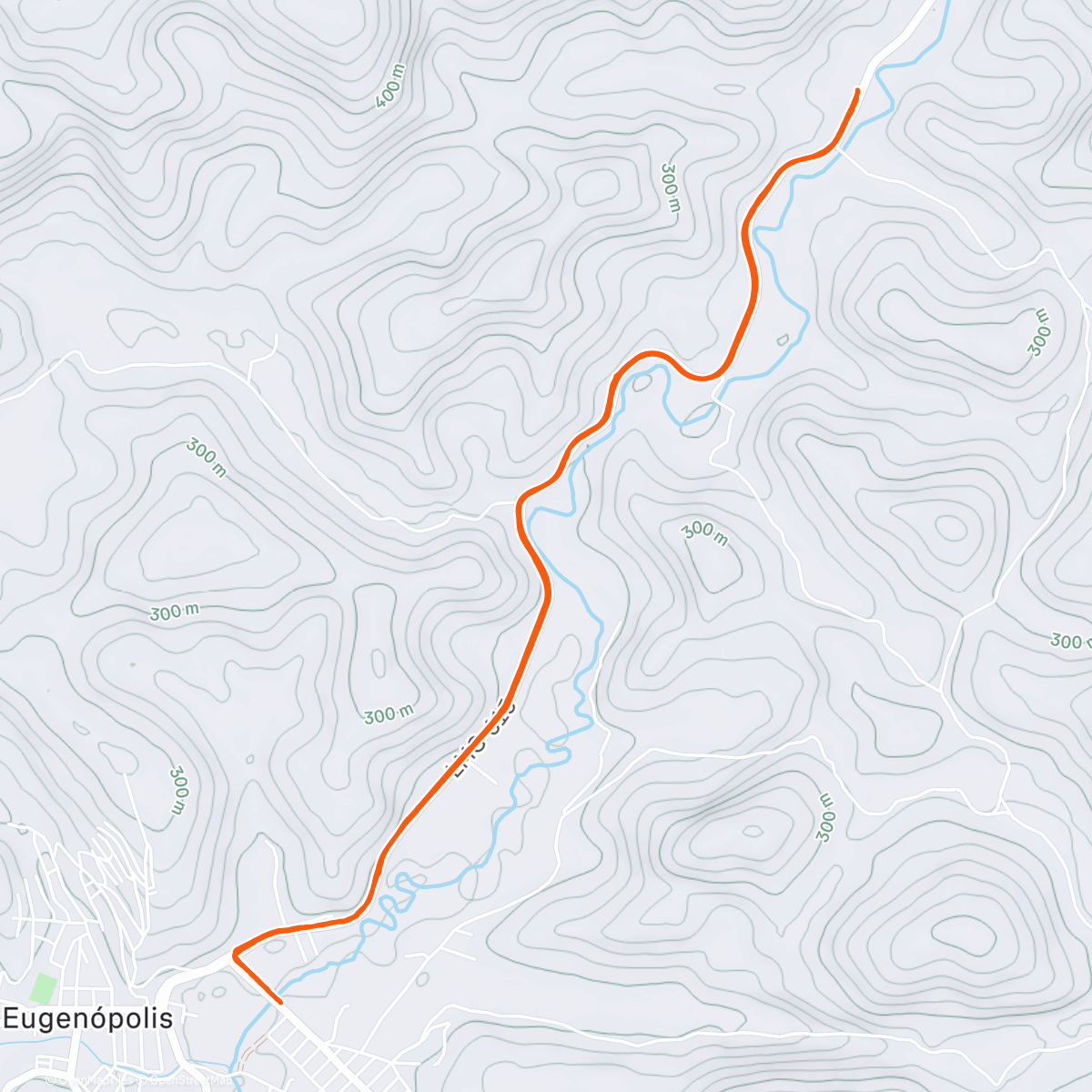 Map of the activity, Caminhada/Corrida