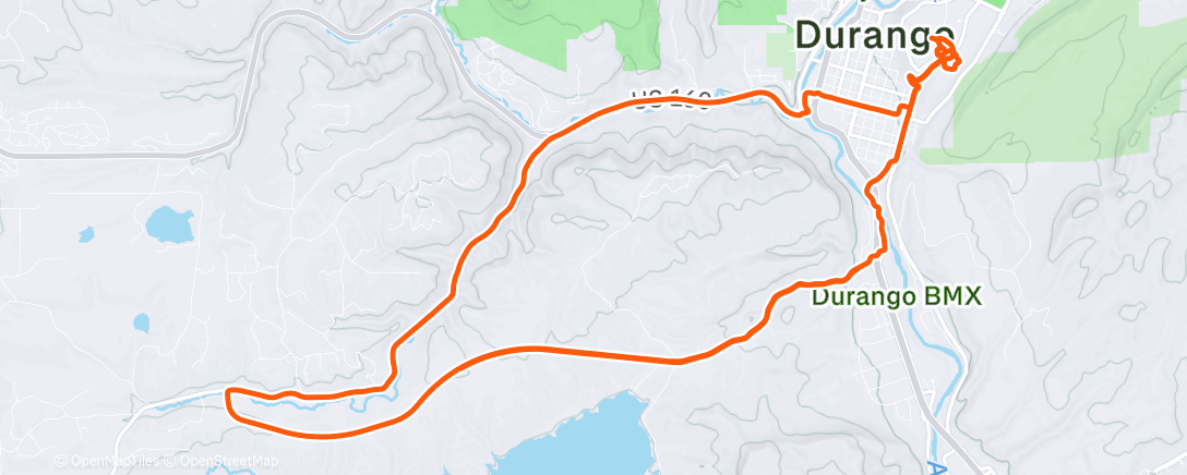 Map of the activity, Afternoon Ride
