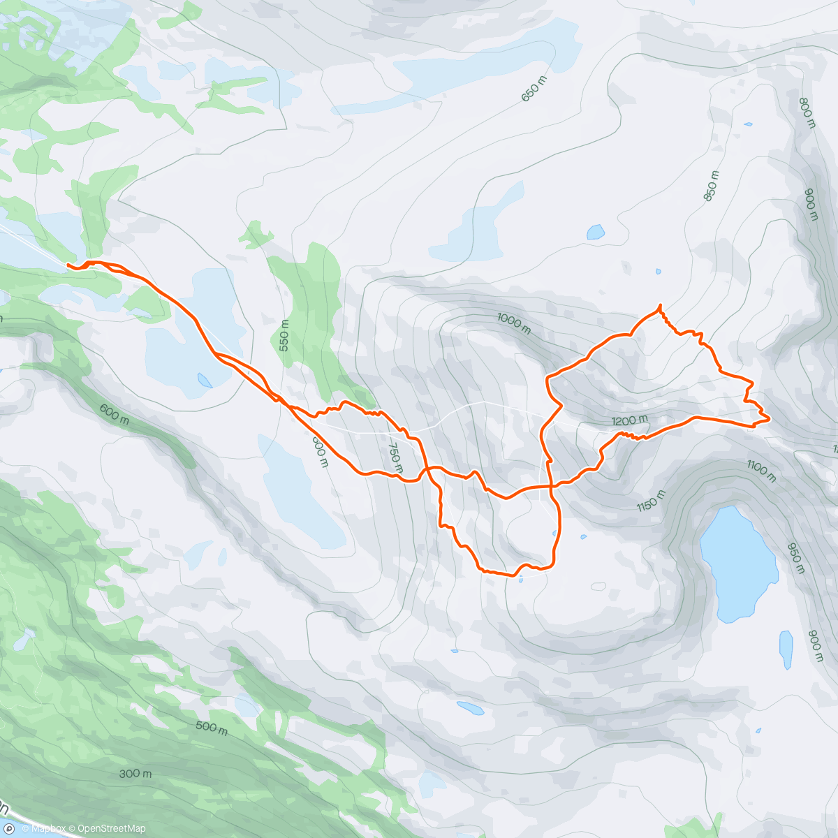 Map of the activity, Nordøstsida og direkte ned fra Norsviksula