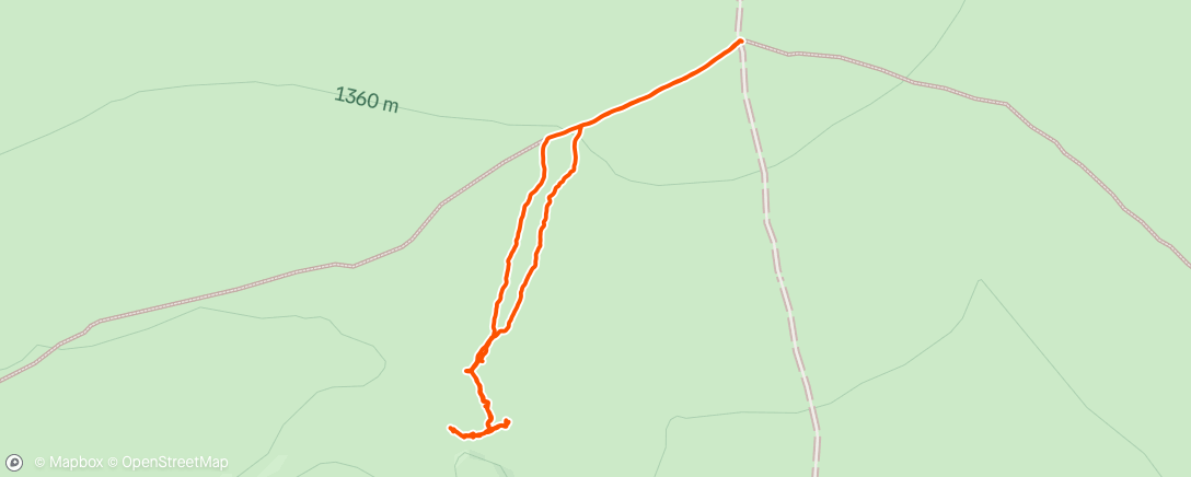 Map of the activity, Afternoon Run