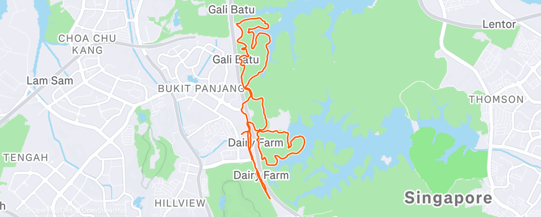 Map of the activity, Morning Trail Run