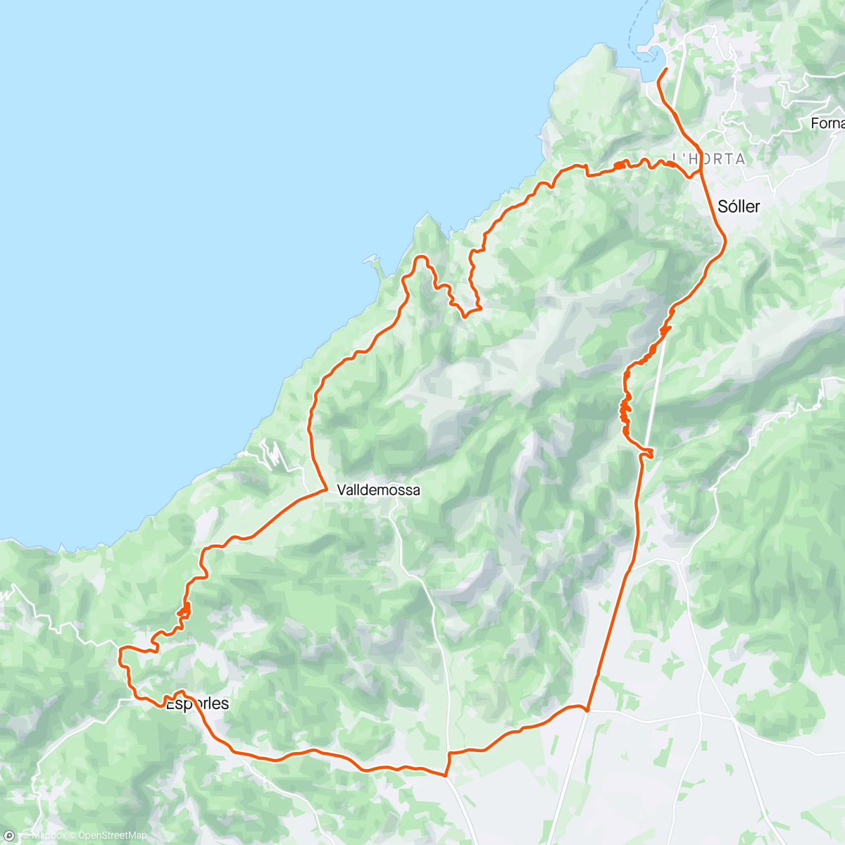 Map of the activity, Deìa / Esporles ☕️/ Sollèr