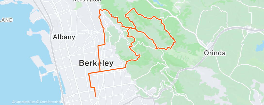 Map of the activity, Lunch Ride