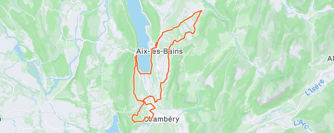 Map of the activity, Cyclisme