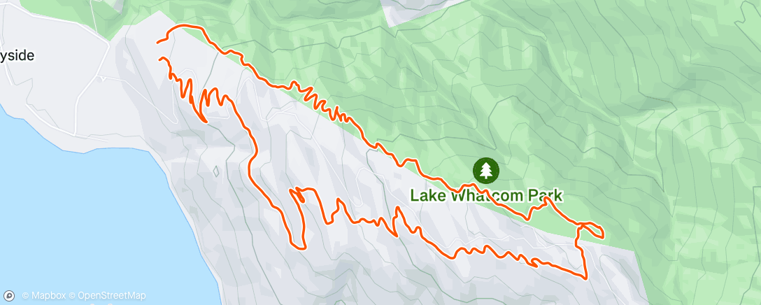 Map of the activity, Snow, wind and rain made for a short e-ride