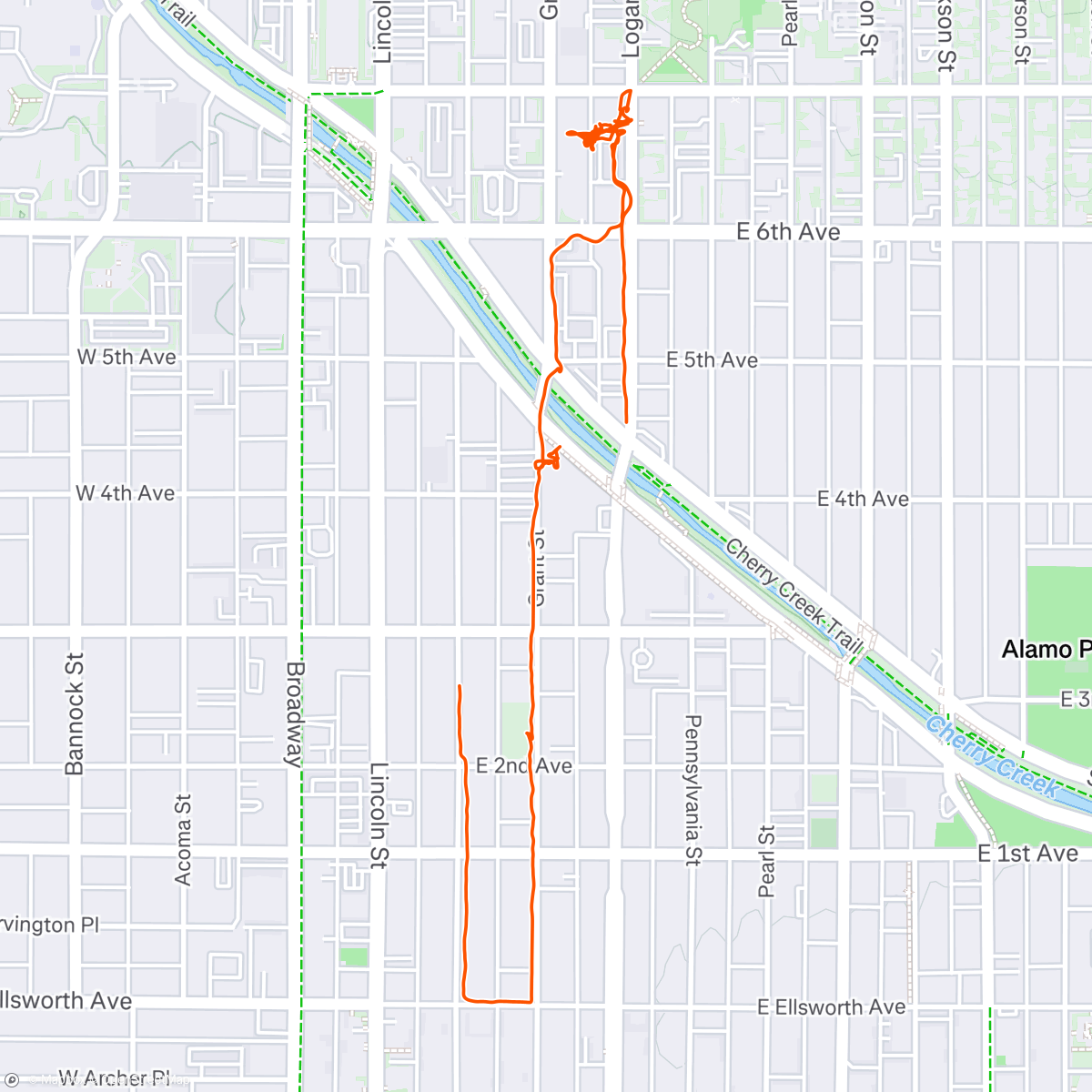 Map of the activity, Morning Walk