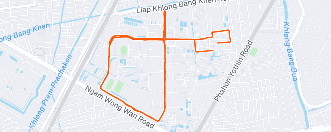 Map of the activity, 60min Run